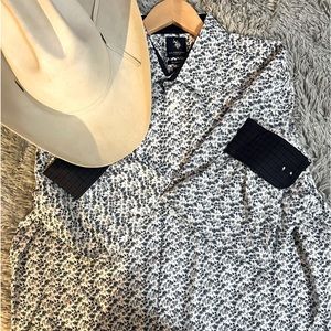 US POLO ASSOCIATION long sleeve 2xl slim fit shirt. Small floral design